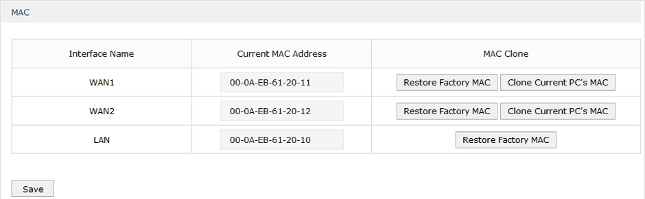 network mac address spoofing