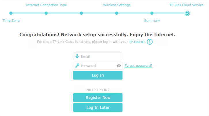 how to set up a new password for router tp link